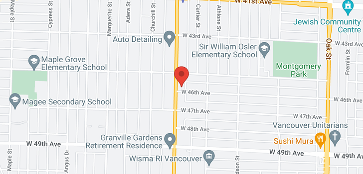 map of 1491 W 46TH AVENUE